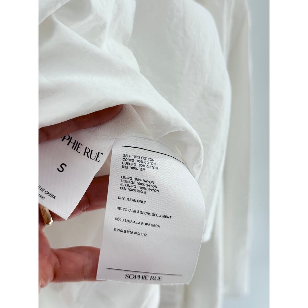 Sophie Rue Addie Sleeveless Fit and Flare Mini Dress White Women's Size Small - Picture 5 of 5